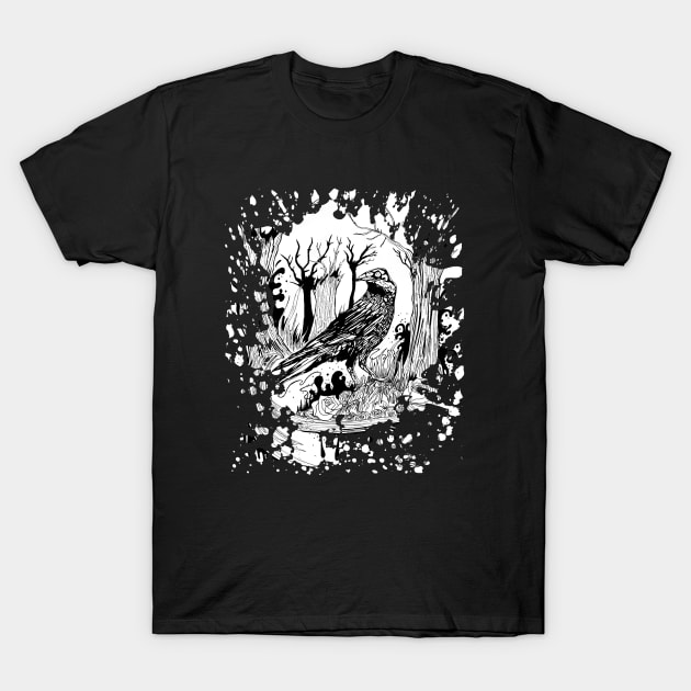 The Black Crow T-Shirt by adamzworld